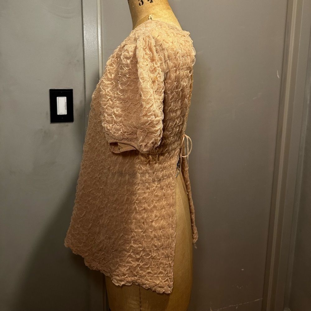 Zara Ruffled Puff Sleeve Blouse - Picture 4 of 6